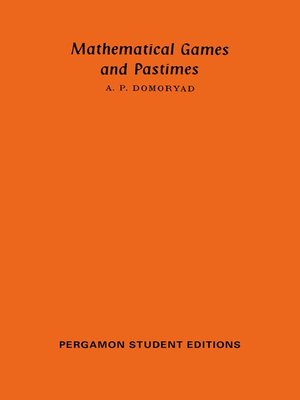 cover image of Mathematical Games and Pastimes